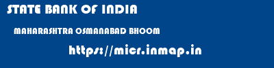 STATE BANK OF INDIA  MAHARASHTRA OSMANABAD BHOOM   micr code